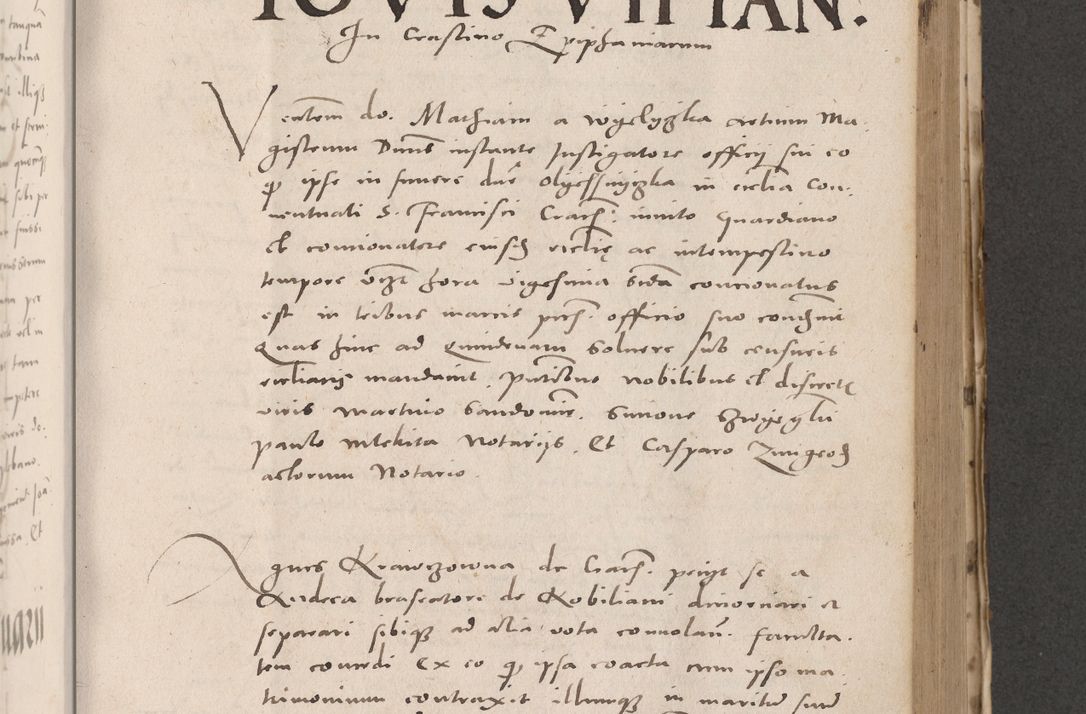 Zdjęcie nr 513 dla obiektu archiwalnego: Acta actorum causarum, sententiarum tam diffinitivarum quam interloquutoriarum, decretorum, obligationum, quietationum et constitutionum procuratorum coram reverendo domino Stanislao Schlomovski praeposito Calissiensi, archidiacono Sandecensi, canonico vicarioque in spiritualibus generali Cracocoviensi ad annum Domini millesimum quingentesimum quinquagesimum sextum, cuius indicatio quatuor decima, pontificatus sanctissimi in Christo patris domini Pauli divina providencia pape quarti anno ipsius