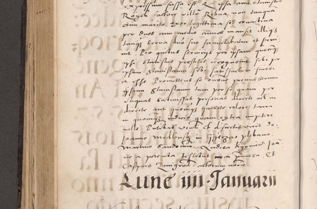 Zdjęcie nr 512 dla obiektu archiwalnego: Acta actorum causarum, sententiarum tam diffinitivarum quam interloquutoriarum, decretorum, obligationum, quietationum et constitutionum procuratorum coram reverendo domino Stanislao Schlomovski praeposito Calissiensi, archidiacono Sandecensi, canonico vicarioque in spiritualibus generali Cracocoviensi ad annum Domini millesimum quingentesimum quinquagesimum sextum, cuius indicatio quatuor decima, pontificatus sanctissimi in Christo patris domini Pauli divina providencia pape quarti anno ipsius