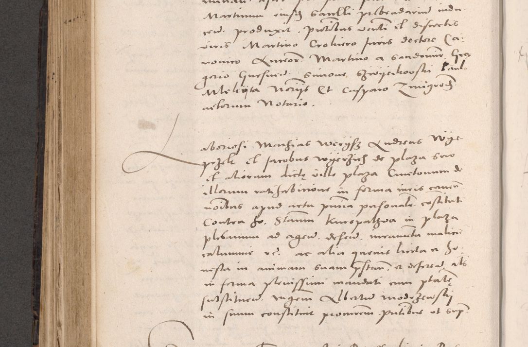 Zdjęcie nr 502 dla obiektu archiwalnego: Acta actorum causarum, sententiarum tam diffinitivarum quam interloquutoriarum, decretorum, obligationum, quietationum et constitutionum procuratorum coram reverendo domino Stanislao Schlomovski praeposito Calissiensi, archidiacono Sandecensi, canonico vicarioque in spiritualibus generali Cracocoviensi ad annum Domini millesimum quingentesimum quinquagesimum sextum, cuius indicatio quatuor decima, pontificatus sanctissimi in Christo patris domini Pauli divina providencia pape quarti anno ipsius