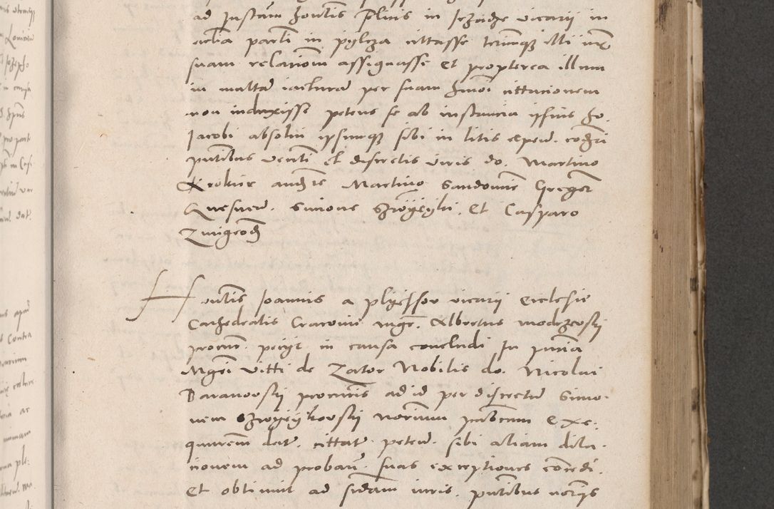 Zdjęcie nr 497 dla obiektu archiwalnego: Acta actorum causarum, sententiarum tam diffinitivarum quam interloquutoriarum, decretorum, obligationum, quietationum et constitutionum procuratorum coram reverendo domino Stanislao Schlomovski praeposito Calissiensi, archidiacono Sandecensi, canonico vicarioque in spiritualibus generali Cracocoviensi ad annum Domini millesimum quingentesimum quinquagesimum sextum, cuius indicatio quatuor decima, pontificatus sanctissimi in Christo patris domini Pauli divina providencia pape quarti anno ipsius