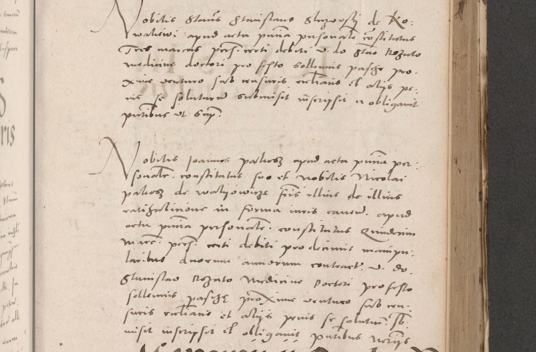 Zdjęcie nr 477 dla obiektu archiwalnego: Acta actorum causarum, sententiarum tam diffinitivarum quam interloquutoriarum, decretorum, obligationum, quietationum et constitutionum procuratorum coram reverendo domino Stanislao Schlomovski praeposito Calissiensi, archidiacono Sandecensi, canonico vicarioque in spiritualibus generali Cracocoviensi ad annum Domini millesimum quingentesimum quinquagesimum sextum, cuius indicatio quatuor decima, pontificatus sanctissimi in Christo patris domini Pauli divina providencia pape quarti anno ipsius