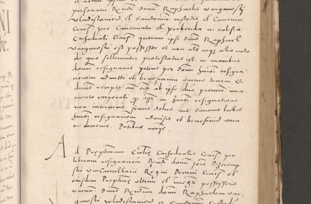 Zdjęcie nr 467 dla obiektu archiwalnego: Acta actorum causarum, sententiarum tam diffinitivarum quam interloquutoriarum, decretorum, obligationum, quietationum et constitutionum procuratorum coram reverendo domino Stanislao Schlomovski praeposito Calissiensi, archidiacono Sandecensi, canonico vicarioque in spiritualibus generali Cracocoviensi ad annum Domini millesimum quingentesimum quinquagesimum sextum, cuius indicatio quatuor decima, pontificatus sanctissimi in Christo patris domini Pauli divina providencia pape quarti anno ipsius