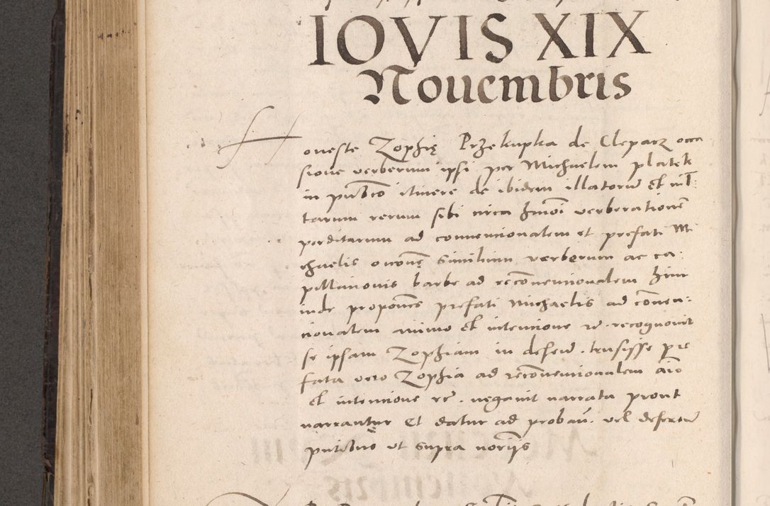 Zdjęcie nr 464 dla obiektu archiwalnego: Acta actorum causarum, sententiarum tam diffinitivarum quam interloquutoriarum, decretorum, obligationum, quietationum et constitutionum procuratorum coram reverendo domino Stanislao Schlomovski praeposito Calissiensi, archidiacono Sandecensi, canonico vicarioque in spiritualibus generali Cracocoviensi ad annum Domini millesimum quingentesimum quinquagesimum sextum, cuius indicatio quatuor decima, pontificatus sanctissimi in Christo patris domini Pauli divina providencia pape quarti anno ipsius