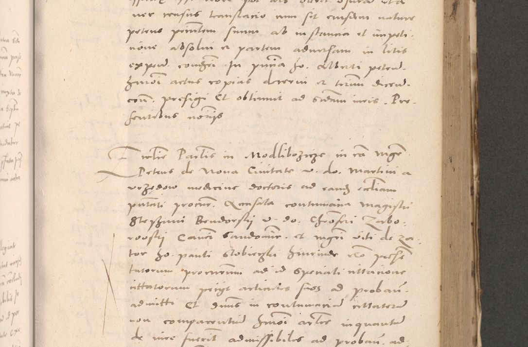 Zdjęcie nr 451 dla obiektu archiwalnego: Acta actorum causarum, sententiarum tam diffinitivarum quam interloquutoriarum, decretorum, obligationum, quietationum et constitutionum procuratorum coram reverendo domino Stanislao Schlomovski praeposito Calissiensi, archidiacono Sandecensi, canonico vicarioque in spiritualibus generali Cracocoviensi ad annum Domini millesimum quingentesimum quinquagesimum sextum, cuius indicatio quatuor decima, pontificatus sanctissimi in Christo patris domini Pauli divina providencia pape quarti anno ipsius