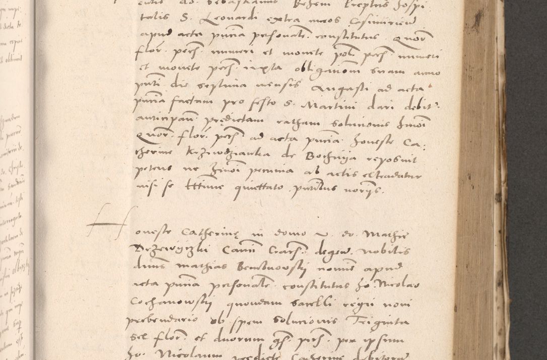 Zdjęcie nr 445 dla obiektu archiwalnego: Acta actorum causarum, sententiarum tam diffinitivarum quam interloquutoriarum, decretorum, obligationum, quietationum et constitutionum procuratorum coram reverendo domino Stanislao Schlomovski praeposito Calissiensi, archidiacono Sandecensi, canonico vicarioque in spiritualibus generali Cracocoviensi ad annum Domini millesimum quingentesimum quinquagesimum sextum, cuius indicatio quatuor decima, pontificatus sanctissimi in Christo patris domini Pauli divina providencia pape quarti anno ipsius