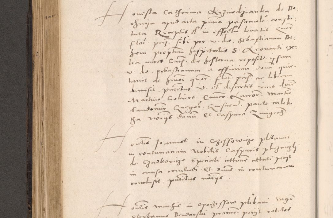Zdjęcie nr 446 dla obiektu archiwalnego: Acta actorum causarum, sententiarum tam diffinitivarum quam interloquutoriarum, decretorum, obligationum, quietationum et constitutionum procuratorum coram reverendo domino Stanislao Schlomovski praeposito Calissiensi, archidiacono Sandecensi, canonico vicarioque in spiritualibus generali Cracocoviensi ad annum Domini millesimum quingentesimum quinquagesimum sextum, cuius indicatio quatuor decima, pontificatus sanctissimi in Christo patris domini Pauli divina providencia pape quarti anno ipsius