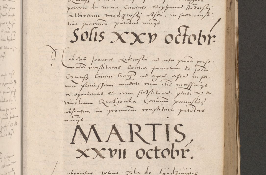 Zdjęcie nr 437 dla obiektu archiwalnego: Acta actorum causarum, sententiarum tam diffinitivarum quam interloquutoriarum, decretorum, obligationum, quietationum et constitutionum procuratorum coram reverendo domino Stanislao Schlomovski praeposito Calissiensi, archidiacono Sandecensi, canonico vicarioque in spiritualibus generali Cracocoviensi ad annum Domini millesimum quingentesimum quinquagesimum sextum, cuius indicatio quatuor decima, pontificatus sanctissimi in Christo patris domini Pauli divina providencia pape quarti anno ipsius