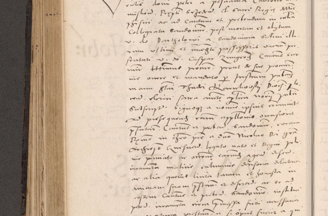Zdjęcie nr 438 dla obiektu archiwalnego: Acta actorum causarum, sententiarum tam diffinitivarum quam interloquutoriarum, decretorum, obligationum, quietationum et constitutionum procuratorum coram reverendo domino Stanislao Schlomovski praeposito Calissiensi, archidiacono Sandecensi, canonico vicarioque in spiritualibus generali Cracocoviensi ad annum Domini millesimum quingentesimum quinquagesimum sextum, cuius indicatio quatuor decima, pontificatus sanctissimi in Christo patris domini Pauli divina providencia pape quarti anno ipsius