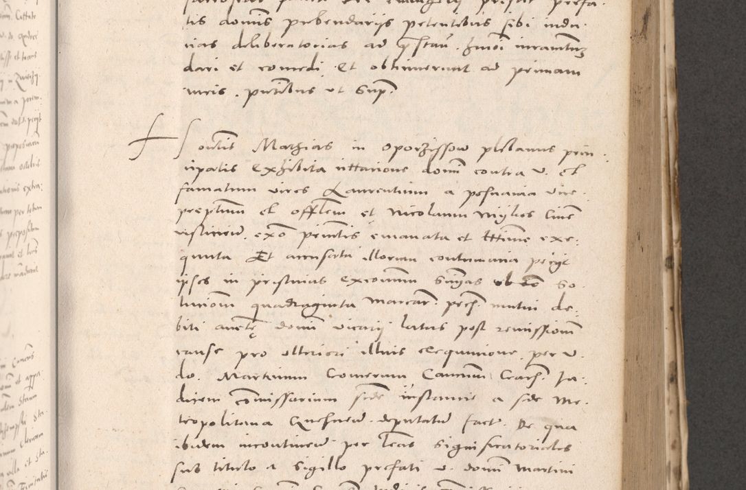 Zdjęcie nr 435 dla obiektu archiwalnego: Acta actorum causarum, sententiarum tam diffinitivarum quam interloquutoriarum, decretorum, obligationum, quietationum et constitutionum procuratorum coram reverendo domino Stanislao Schlomovski praeposito Calissiensi, archidiacono Sandecensi, canonico vicarioque in spiritualibus generali Cracocoviensi ad annum Domini millesimum quingentesimum quinquagesimum sextum, cuius indicatio quatuor decima, pontificatus sanctissimi in Christo patris domini Pauli divina providencia pape quarti anno ipsius