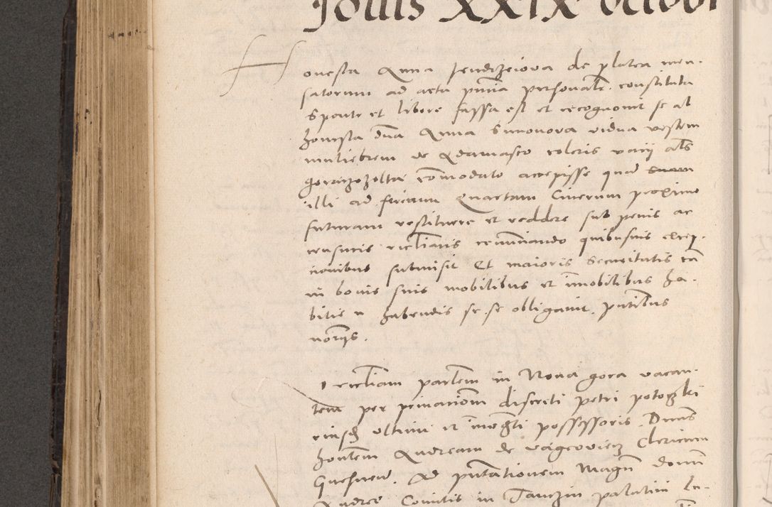 Zdjęcie nr 440 dla obiektu archiwalnego: Acta actorum causarum, sententiarum tam diffinitivarum quam interloquutoriarum, decretorum, obligationum, quietationum et constitutionum procuratorum coram reverendo domino Stanislao Schlomovski praeposito Calissiensi, archidiacono Sandecensi, canonico vicarioque in spiritualibus generali Cracocoviensi ad annum Domini millesimum quingentesimum quinquagesimum sextum, cuius indicatio quatuor decima, pontificatus sanctissimi in Christo patris domini Pauli divina providencia pape quarti anno ipsius