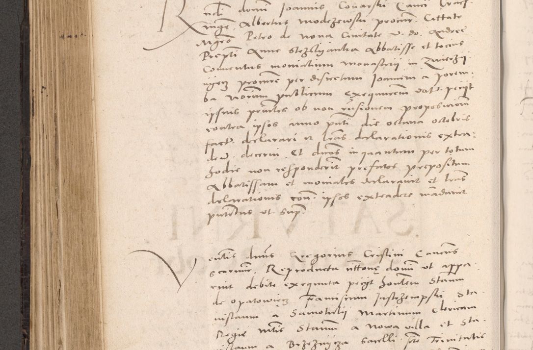 Zdjęcie nr 434 dla obiektu archiwalnego: Acta actorum causarum, sententiarum tam diffinitivarum quam interloquutoriarum, decretorum, obligationum, quietationum et constitutionum procuratorum coram reverendo domino Stanislao Schlomovski praeposito Calissiensi, archidiacono Sandecensi, canonico vicarioque in spiritualibus generali Cracocoviensi ad annum Domini millesimum quingentesimum quinquagesimum sextum, cuius indicatio quatuor decima, pontificatus sanctissimi in Christo patris domini Pauli divina providencia pape quarti anno ipsius