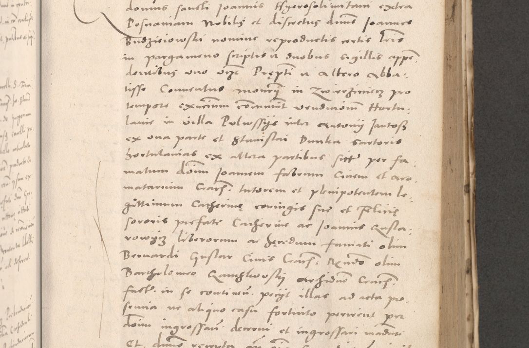 Zdjęcie nr 427 dla obiektu archiwalnego: Acta actorum causarum, sententiarum tam diffinitivarum quam interloquutoriarum, decretorum, obligationum, quietationum et constitutionum procuratorum coram reverendo domino Stanislao Schlomovski praeposito Calissiensi, archidiacono Sandecensi, canonico vicarioque in spiritualibus generali Cracocoviensi ad annum Domini millesimum quingentesimum quinquagesimum sextum, cuius indicatio quatuor decima, pontificatus sanctissimi in Christo patris domini Pauli divina providencia pape quarti anno ipsius