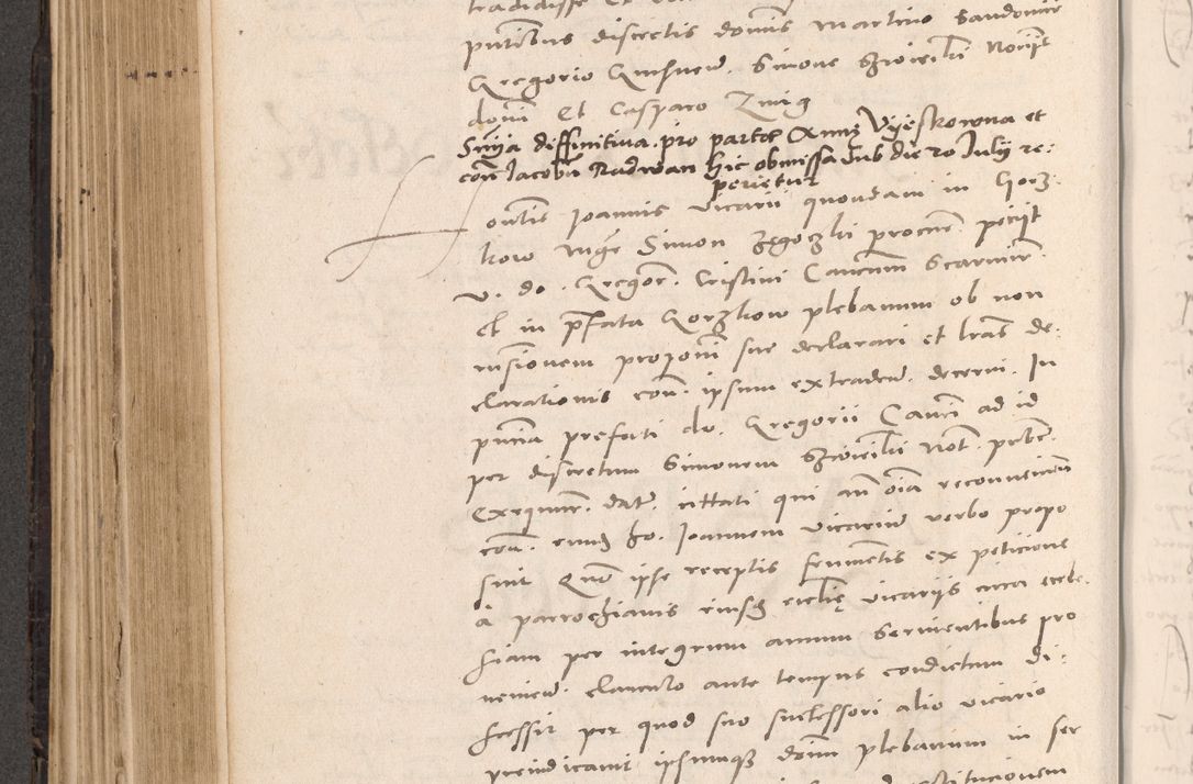 Zdjęcie nr 424 dla obiektu archiwalnego: Acta actorum causarum, sententiarum tam diffinitivarum quam interloquutoriarum, decretorum, obligationum, quietationum et constitutionum procuratorum coram reverendo domino Stanislao Schlomovski praeposito Calissiensi, archidiacono Sandecensi, canonico vicarioque in spiritualibus generali Cracocoviensi ad annum Domini millesimum quingentesimum quinquagesimum sextum, cuius indicatio quatuor decima, pontificatus sanctissimi in Christo patris domini Pauli divina providencia pape quarti anno ipsius