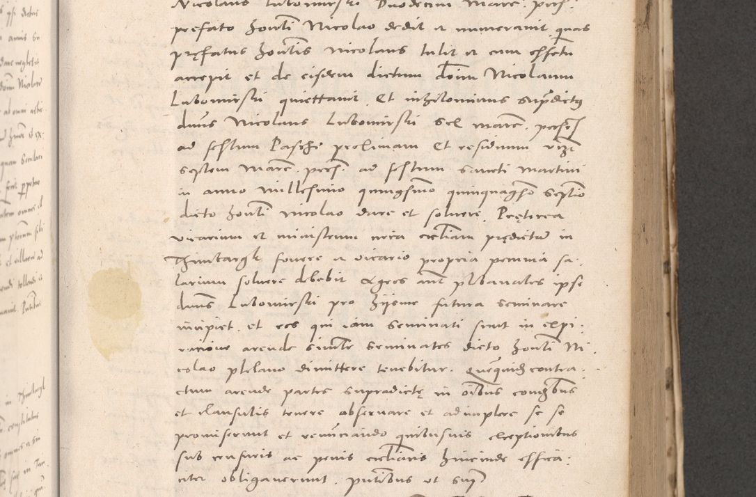 Zdjęcie nr 421 dla obiektu archiwalnego: Acta actorum causarum, sententiarum tam diffinitivarum quam interloquutoriarum, decretorum, obligationum, quietationum et constitutionum procuratorum coram reverendo domino Stanislao Schlomovski praeposito Calissiensi, archidiacono Sandecensi, canonico vicarioque in spiritualibus generali Cracocoviensi ad annum Domini millesimum quingentesimum quinquagesimum sextum, cuius indicatio quatuor decima, pontificatus sanctissimi in Christo patris domini Pauli divina providencia pape quarti anno ipsius