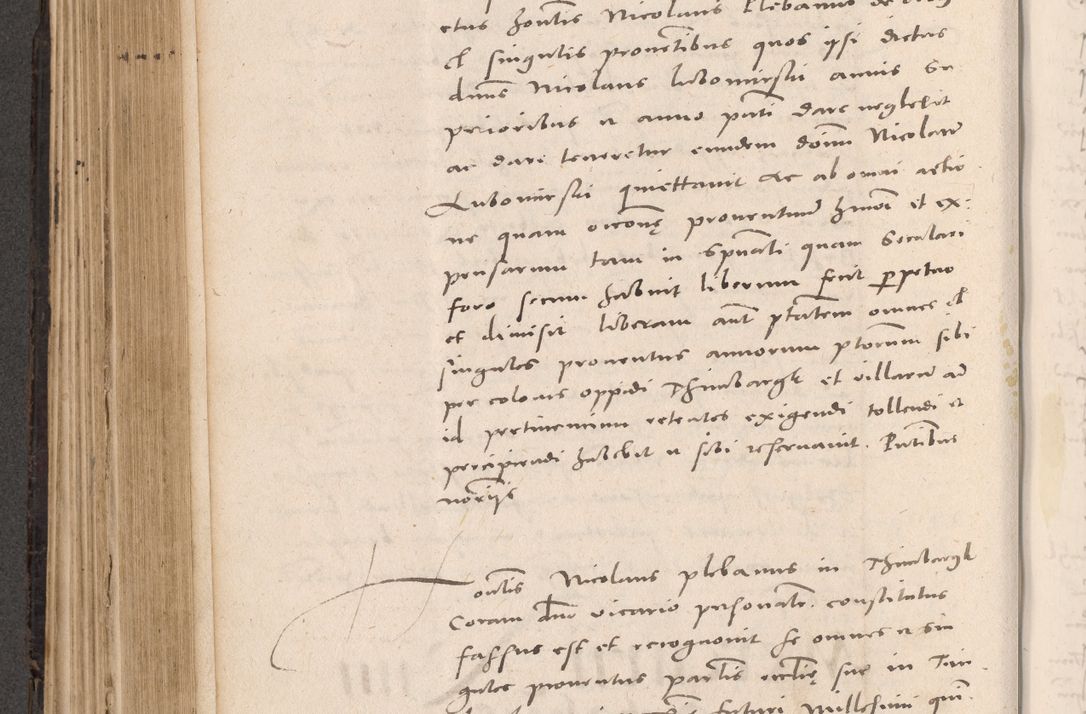 Zdjęcie nr 420 dla obiektu archiwalnego: Acta actorum causarum, sententiarum tam diffinitivarum quam interloquutoriarum, decretorum, obligationum, quietationum et constitutionum procuratorum coram reverendo domino Stanislao Schlomovski praeposito Calissiensi, archidiacono Sandecensi, canonico vicarioque in spiritualibus generali Cracocoviensi ad annum Domini millesimum quingentesimum quinquagesimum sextum, cuius indicatio quatuor decima, pontificatus sanctissimi in Christo patris domini Pauli divina providencia pape quarti anno ipsius
