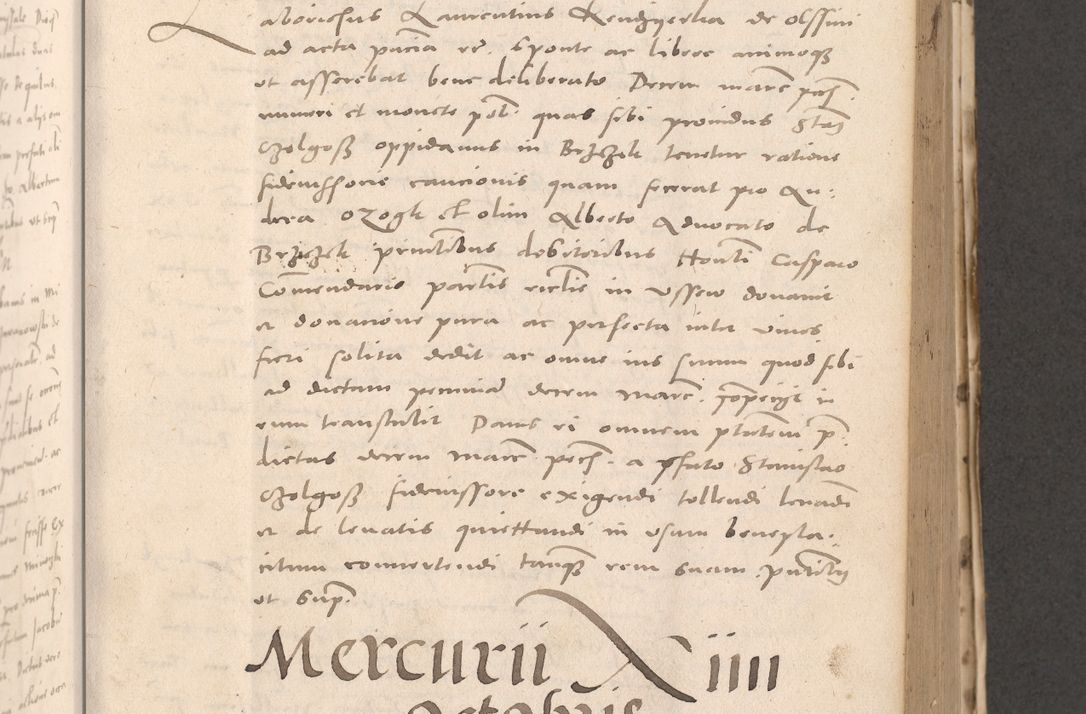 Zdjęcie nr 419 dla obiektu archiwalnego: Acta actorum causarum, sententiarum tam diffinitivarum quam interloquutoriarum, decretorum, obligationum, quietationum et constitutionum procuratorum coram reverendo domino Stanislao Schlomovski praeposito Calissiensi, archidiacono Sandecensi, canonico vicarioque in spiritualibus generali Cracocoviensi ad annum Domini millesimum quingentesimum quinquagesimum sextum, cuius indicatio quatuor decima, pontificatus sanctissimi in Christo patris domini Pauli divina providencia pape quarti anno ipsius