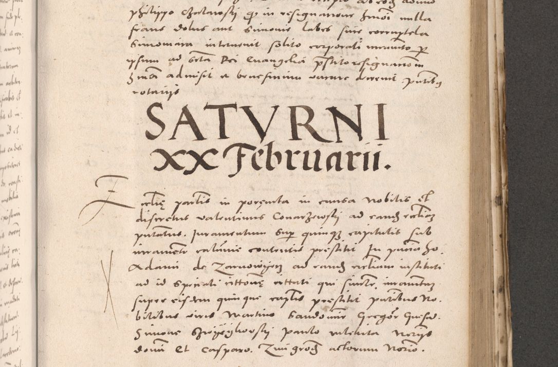 Zdjęcie nr 613 dla obiektu archiwalnego: Acta actorum causarum, sententiarum tam diffinitivarum quam interloquutoriarum, decretorum, obligationum, quietationum et constitutionum procuratorum coram reverendo domino Stanislao Schlomovski praeposito Calissiensi, archidiacono Sandecensi, canonico vicarioque in spiritualibus generali Cracocoviensi ad annum Domini millesimum quingentesimum quinquagesimum sextum, cuius indicatio quatuor decima, pontificatus sanctissimi in Christo patris domini Pauli divina providencia pape quarti anno ipsius