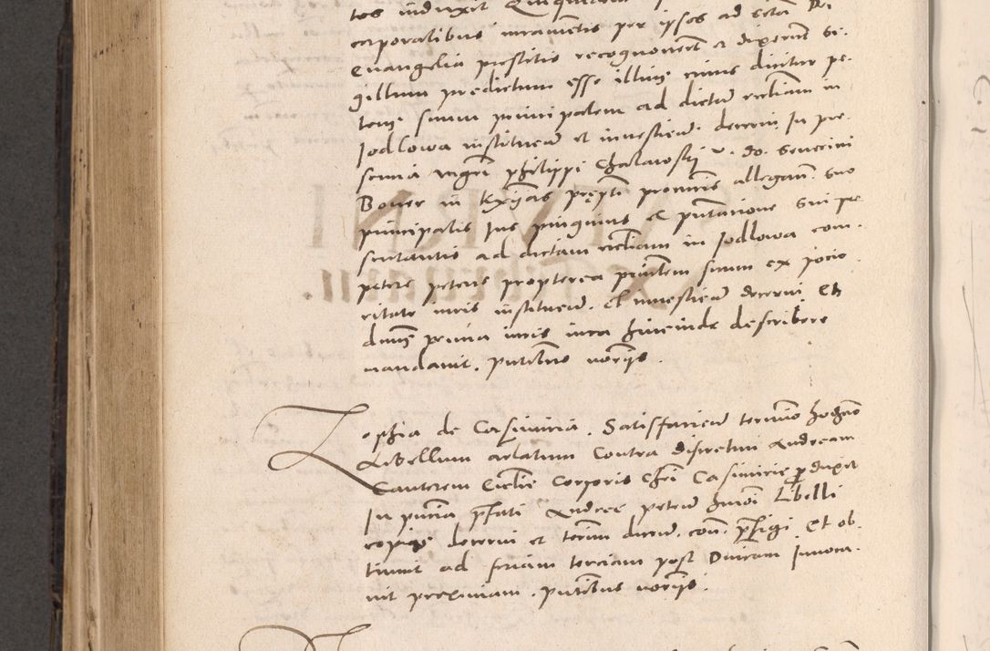 Zdjęcie nr 614 dla obiektu archiwalnego: Acta actorum causarum, sententiarum tam diffinitivarum quam interloquutoriarum, decretorum, obligationum, quietationum et constitutionum procuratorum coram reverendo domino Stanislao Schlomovski praeposito Calissiensi, archidiacono Sandecensi, canonico vicarioque in spiritualibus generali Cracocoviensi ad annum Domini millesimum quingentesimum quinquagesimum sextum, cuius indicatio quatuor decima, pontificatus sanctissimi in Christo patris domini Pauli divina providencia pape quarti anno ipsius