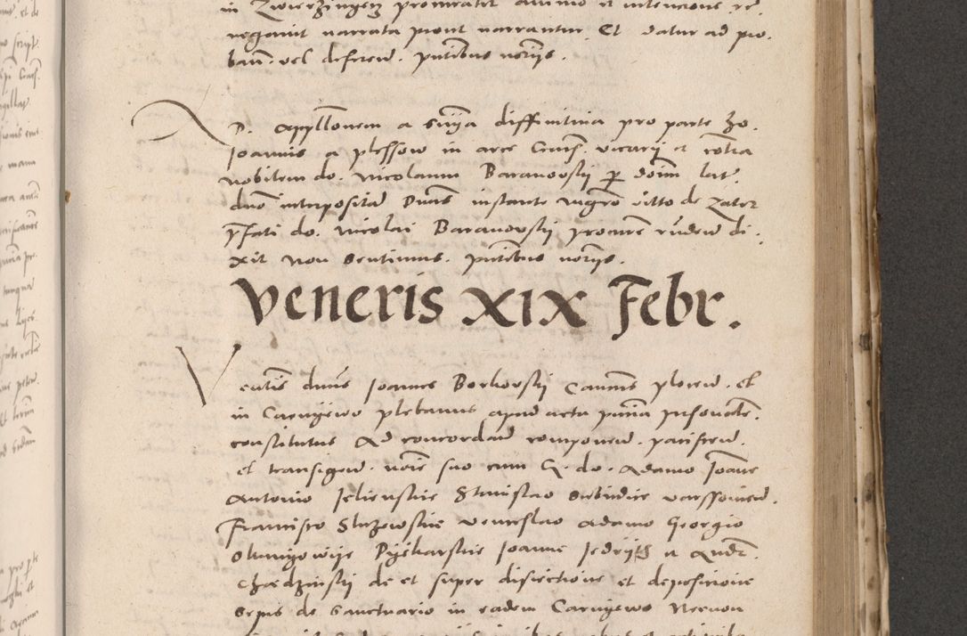 Zdjęcie nr 611 dla obiektu archiwalnego: Acta actorum causarum, sententiarum tam diffinitivarum quam interloquutoriarum, decretorum, obligationum, quietationum et constitutionum procuratorum coram reverendo domino Stanislao Schlomovski praeposito Calissiensi, archidiacono Sandecensi, canonico vicarioque in spiritualibus generali Cracocoviensi ad annum Domini millesimum quingentesimum quinquagesimum sextum, cuius indicatio quatuor decima, pontificatus sanctissimi in Christo patris domini Pauli divina providencia pape quarti anno ipsius