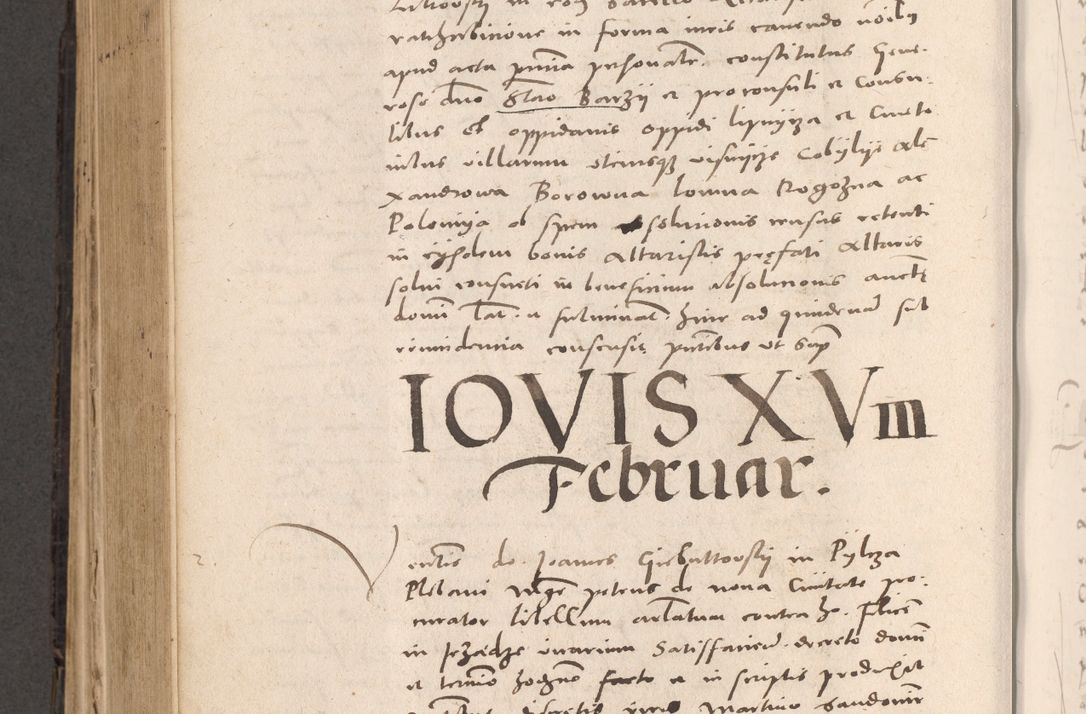 Zdjęcie nr 608 dla obiektu archiwalnego: Acta actorum causarum, sententiarum tam diffinitivarum quam interloquutoriarum, decretorum, obligationum, quietationum et constitutionum procuratorum coram reverendo domino Stanislao Schlomovski praeposito Calissiensi, archidiacono Sandecensi, canonico vicarioque in spiritualibus generali Cracocoviensi ad annum Domini millesimum quingentesimum quinquagesimum sextum, cuius indicatio quatuor decima, pontificatus sanctissimi in Christo patris domini Pauli divina providencia pape quarti anno ipsius