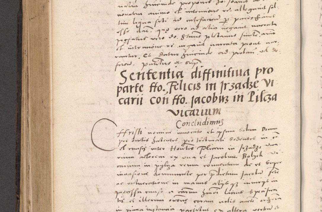 Zdjęcie nr 606 dla obiektu archiwalnego: Acta actorum causarum, sententiarum tam diffinitivarum quam interloquutoriarum, decretorum, obligationum, quietationum et constitutionum procuratorum coram reverendo domino Stanislao Schlomovski praeposito Calissiensi, archidiacono Sandecensi, canonico vicarioque in spiritualibus generali Cracocoviensi ad annum Domini millesimum quingentesimum quinquagesimum sextum, cuius indicatio quatuor decima, pontificatus sanctissimi in Christo patris domini Pauli divina providencia pape quarti anno ipsius