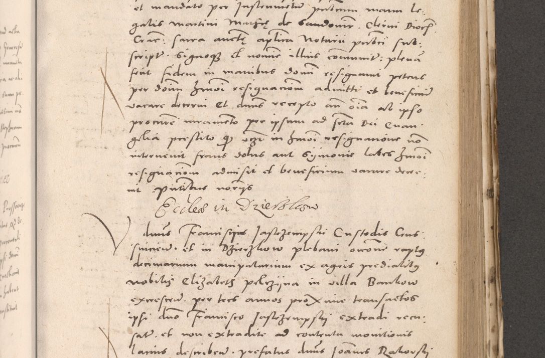 Zdjęcie nr 601 dla obiektu archiwalnego: Acta actorum causarum, sententiarum tam diffinitivarum quam interloquutoriarum, decretorum, obligationum, quietationum et constitutionum procuratorum coram reverendo domino Stanislao Schlomovski praeposito Calissiensi, archidiacono Sandecensi, canonico vicarioque in spiritualibus generali Cracocoviensi ad annum Domini millesimum quingentesimum quinquagesimum sextum, cuius indicatio quatuor decima, pontificatus sanctissimi in Christo patris domini Pauli divina providencia pape quarti anno ipsius