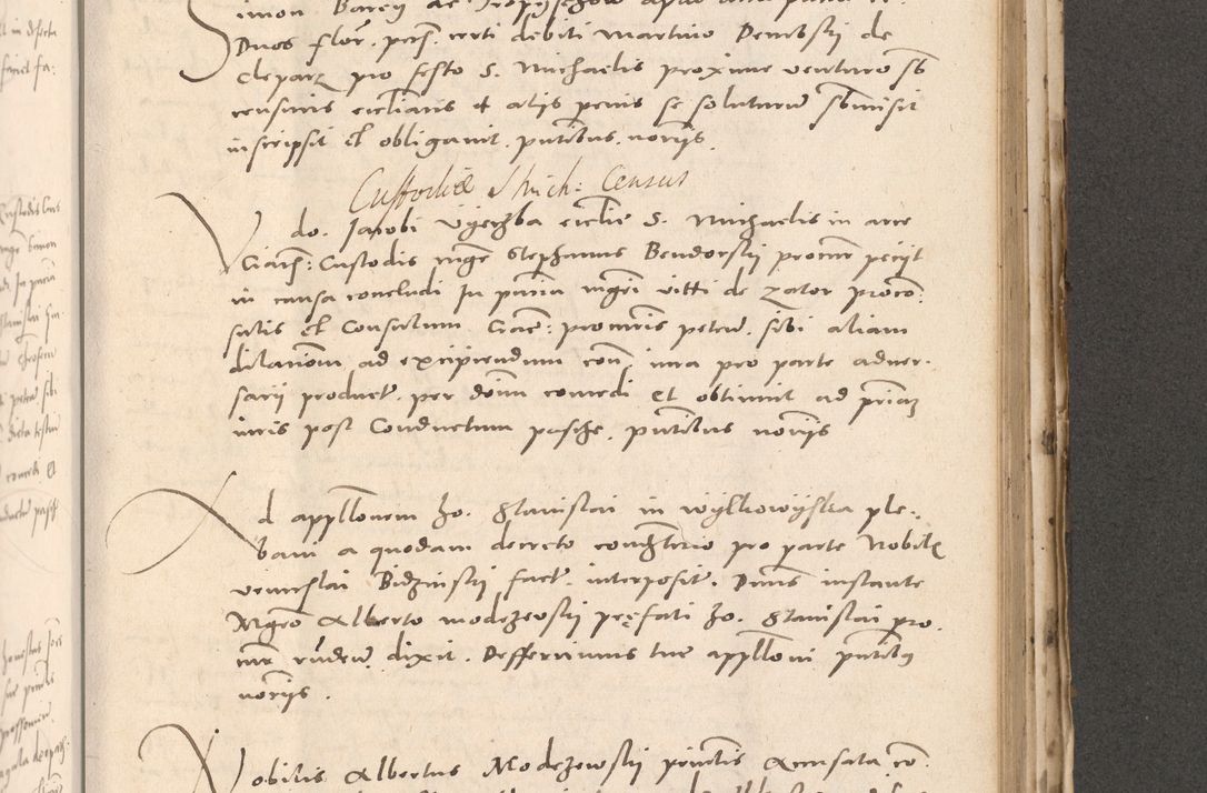 Zdjęcie nr 747 dla obiektu archiwalnego: Acta actorum causarum, sententiarum tam diffinitivarum quam interloquutoriarum, decretorum, obligationum, quietationum et constitutionum procuratorum coram reverendo domino Stanislao Schlomovski praeposito Calissiensi, archidiacono Sandecensi, canonico vicarioque in spiritualibus generali Cracocoviensi ad annum Domini millesimum quingentesimum quinquagesimum sextum, cuius indicatio quatuor decima, pontificatus sanctissimi in Christo patris domini Pauli divina providencia pape quarti anno ipsius
