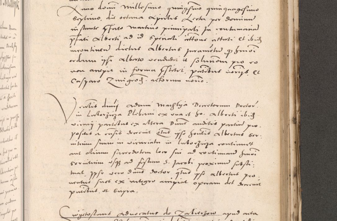 Zdjęcie nr 741 dla obiektu archiwalnego: Acta actorum causarum, sententiarum tam diffinitivarum quam interloquutoriarum, decretorum, obligationum, quietationum et constitutionum procuratorum coram reverendo domino Stanislao Schlomovski praeposito Calissiensi, archidiacono Sandecensi, canonico vicarioque in spiritualibus generali Cracocoviensi ad annum Domini millesimum quingentesimum quinquagesimum sextum, cuius indicatio quatuor decima, pontificatus sanctissimi in Christo patris domini Pauli divina providencia pape quarti anno ipsius
