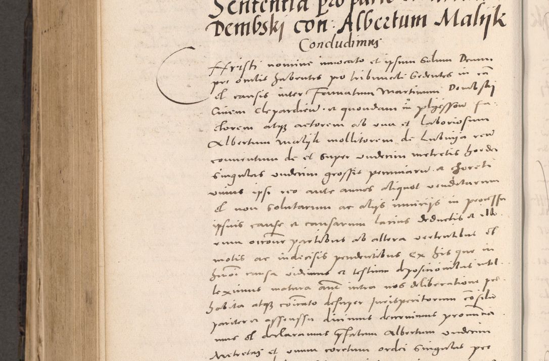 Zdjęcie nr 740 dla obiektu archiwalnego: Acta actorum causarum, sententiarum tam diffinitivarum quam interloquutoriarum, decretorum, obligationum, quietationum et constitutionum procuratorum coram reverendo domino Stanislao Schlomovski praeposito Calissiensi, archidiacono Sandecensi, canonico vicarioque in spiritualibus generali Cracocoviensi ad annum Domini millesimum quingentesimum quinquagesimum sextum, cuius indicatio quatuor decima, pontificatus sanctissimi in Christo patris domini Pauli divina providencia pape quarti anno ipsius