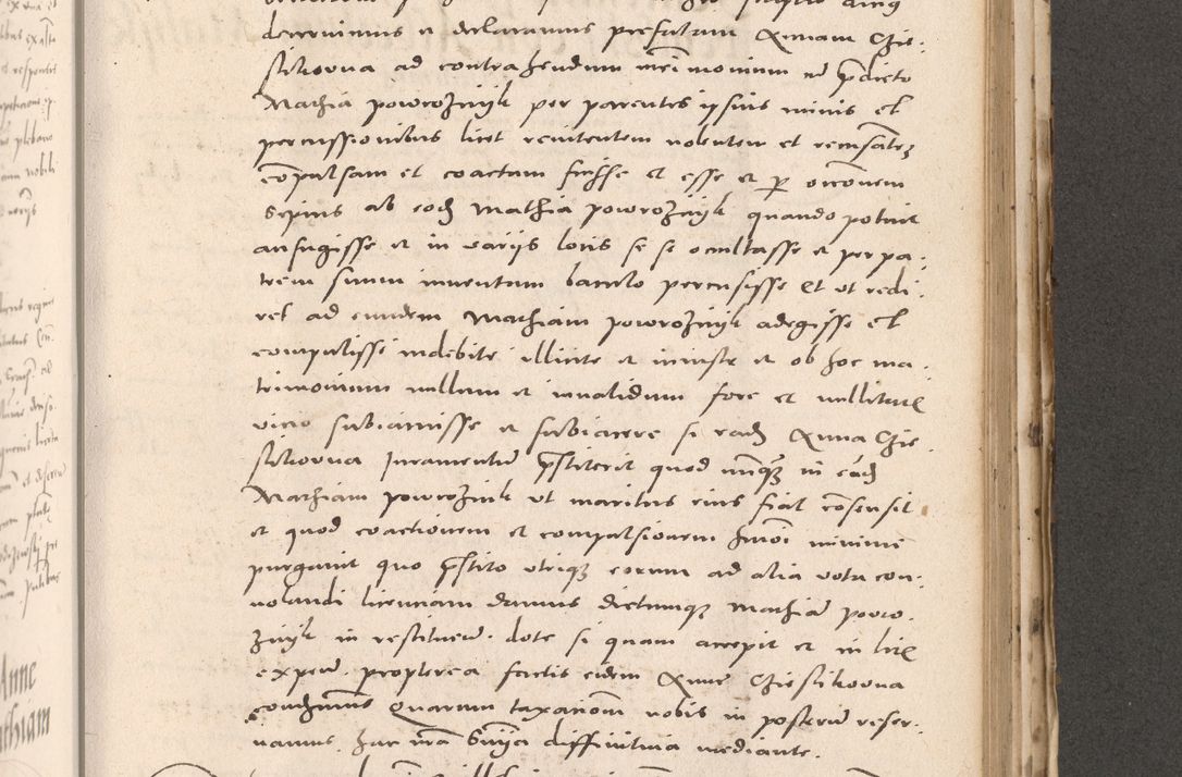 Zdjęcie nr 739 dla obiektu archiwalnego: Acta actorum causarum, sententiarum tam diffinitivarum quam interloquutoriarum, decretorum, obligationum, quietationum et constitutionum procuratorum coram reverendo domino Stanislao Schlomovski praeposito Calissiensi, archidiacono Sandecensi, canonico vicarioque in spiritualibus generali Cracocoviensi ad annum Domini millesimum quingentesimum quinquagesimum sextum, cuius indicatio quatuor decima, pontificatus sanctissimi in Christo patris domini Pauli divina providencia pape quarti anno ipsius