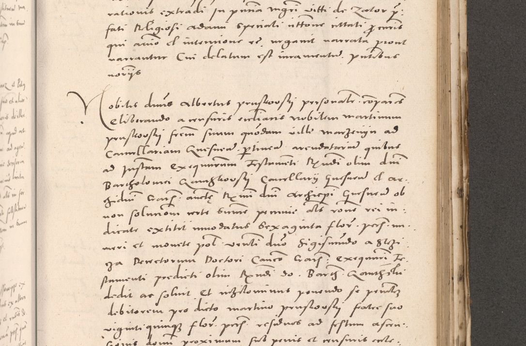 Zdjęcie nr 733 dla obiektu archiwalnego: Acta actorum causarum, sententiarum tam diffinitivarum quam interloquutoriarum, decretorum, obligationum, quietationum et constitutionum procuratorum coram reverendo domino Stanislao Schlomovski praeposito Calissiensi, archidiacono Sandecensi, canonico vicarioque in spiritualibus generali Cracocoviensi ad annum Domini millesimum quingentesimum quinquagesimum sextum, cuius indicatio quatuor decima, pontificatus sanctissimi in Christo patris domini Pauli divina providencia pape quarti anno ipsius
