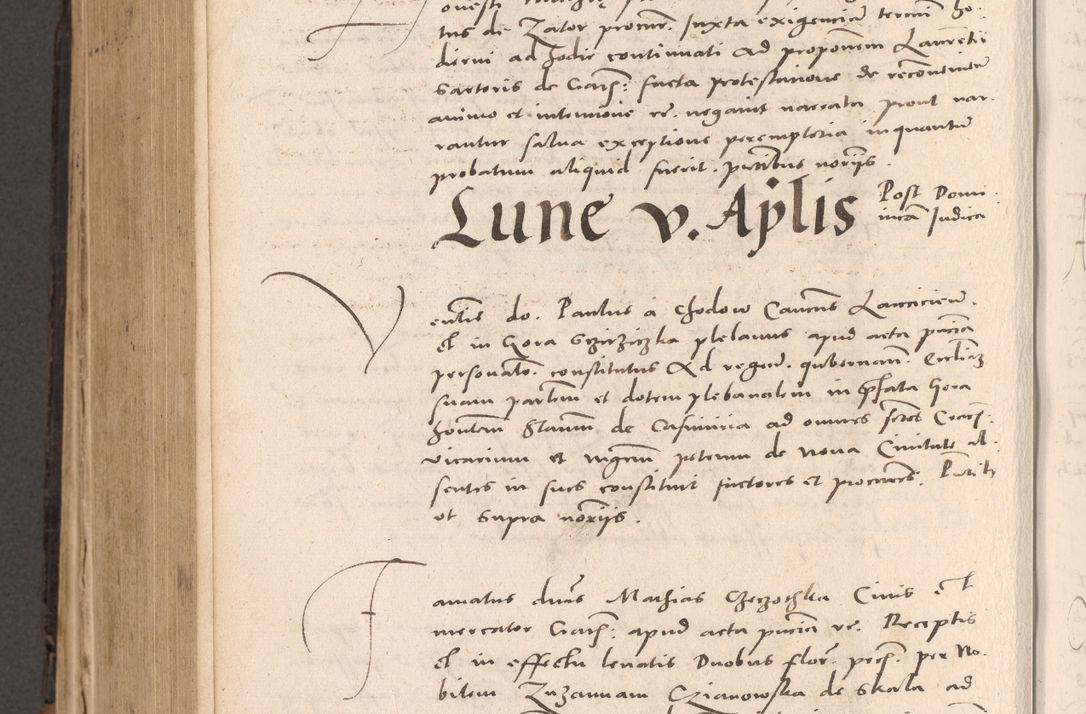 Zdjęcie nr 728 dla obiektu archiwalnego: Acta actorum causarum, sententiarum tam diffinitivarum quam interloquutoriarum, decretorum, obligationum, quietationum et constitutionum procuratorum coram reverendo domino Stanislao Schlomovski praeposito Calissiensi, archidiacono Sandecensi, canonico vicarioque in spiritualibus generali Cracocoviensi ad annum Domini millesimum quingentesimum quinquagesimum sextum, cuius indicatio quatuor decima, pontificatus sanctissimi in Christo patris domini Pauli divina providencia pape quarti anno ipsius