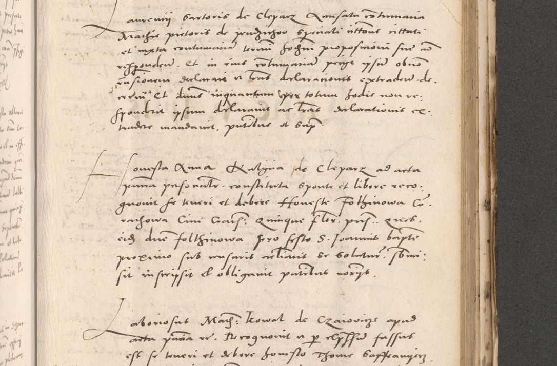 Zdjęcie nr 727 dla obiektu archiwalnego: Acta actorum causarum, sententiarum tam diffinitivarum quam interloquutoriarum, decretorum, obligationum, quietationum et constitutionum procuratorum coram reverendo domino Stanislao Schlomovski praeposito Calissiensi, archidiacono Sandecensi, canonico vicarioque in spiritualibus generali Cracocoviensi ad annum Domini millesimum quingentesimum quinquagesimum sextum, cuius indicatio quatuor decima, pontificatus sanctissimi in Christo patris domini Pauli divina providencia pape quarti anno ipsius