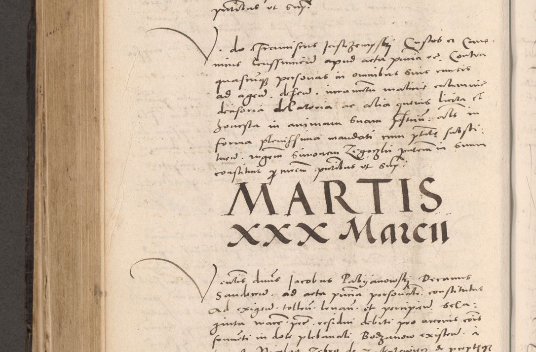 Zdjęcie nr 712 dla obiektu archiwalnego: Acta actorum causarum, sententiarum tam diffinitivarum quam interloquutoriarum, decretorum, obligationum, quietationum et constitutionum procuratorum coram reverendo domino Stanislao Schlomovski praeposito Calissiensi, archidiacono Sandecensi, canonico vicarioque in spiritualibus generali Cracocoviensi ad annum Domini millesimum quingentesimum quinquagesimum sextum, cuius indicatio quatuor decima, pontificatus sanctissimi in Christo patris domini Pauli divina providencia pape quarti anno ipsius
