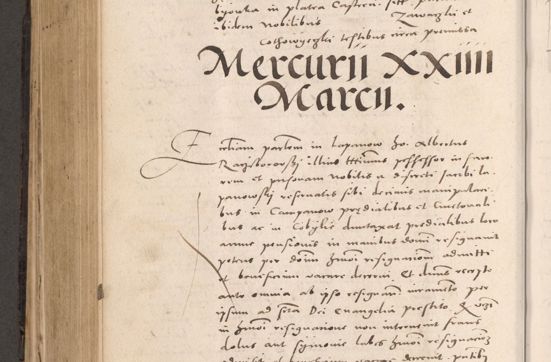 Zdjęcie nr 696 dla obiektu archiwalnego: Acta actorum causarum, sententiarum tam diffinitivarum quam interloquutoriarum, decretorum, obligationum, quietationum et constitutionum procuratorum coram reverendo domino Stanislao Schlomovski praeposito Calissiensi, archidiacono Sandecensi, canonico vicarioque in spiritualibus generali Cracocoviensi ad annum Domini millesimum quingentesimum quinquagesimum sextum, cuius indicatio quatuor decima, pontificatus sanctissimi in Christo patris domini Pauli divina providencia pape quarti anno ipsius