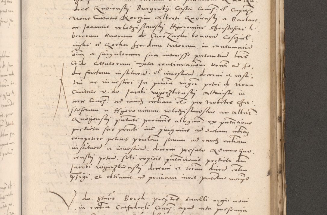 Zdjęcie nr 691 dla obiektu archiwalnego: Acta actorum causarum, sententiarum tam diffinitivarum quam interloquutoriarum, decretorum, obligationum, quietationum et constitutionum procuratorum coram reverendo domino Stanislao Schlomovski praeposito Calissiensi, archidiacono Sandecensi, canonico vicarioque in spiritualibus generali Cracocoviensi ad annum Domini millesimum quingentesimum quinquagesimum sextum, cuius indicatio quatuor decima, pontificatus sanctissimi in Christo patris domini Pauli divina providencia pape quarti anno ipsius