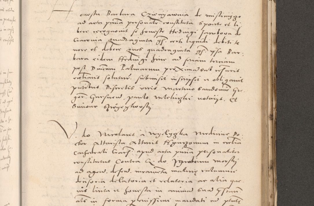 Zdjęcie nr 687 dla obiektu archiwalnego: Acta actorum causarum, sententiarum tam diffinitivarum quam interloquutoriarum, decretorum, obligationum, quietationum et constitutionum procuratorum coram reverendo domino Stanislao Schlomovski praeposito Calissiensi, archidiacono Sandecensi, canonico vicarioque in spiritualibus generali Cracocoviensi ad annum Domini millesimum quingentesimum quinquagesimum sextum, cuius indicatio quatuor decima, pontificatus sanctissimi in Christo patris domini Pauli divina providencia pape quarti anno ipsius