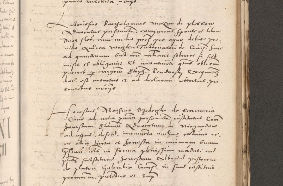 Zdjęcie nr 681 dla obiektu archiwalnego: Acta actorum causarum, sententiarum tam diffinitivarum quam interloquutoriarum, decretorum, obligationum, quietationum et constitutionum procuratorum coram reverendo domino Stanislao Schlomovski praeposito Calissiensi, archidiacono Sandecensi, canonico vicarioque in spiritualibus generali Cracocoviensi ad annum Domini millesimum quingentesimum quinquagesimum sextum, cuius indicatio quatuor decima, pontificatus sanctissimi in Christo patris domini Pauli divina providencia pape quarti anno ipsius