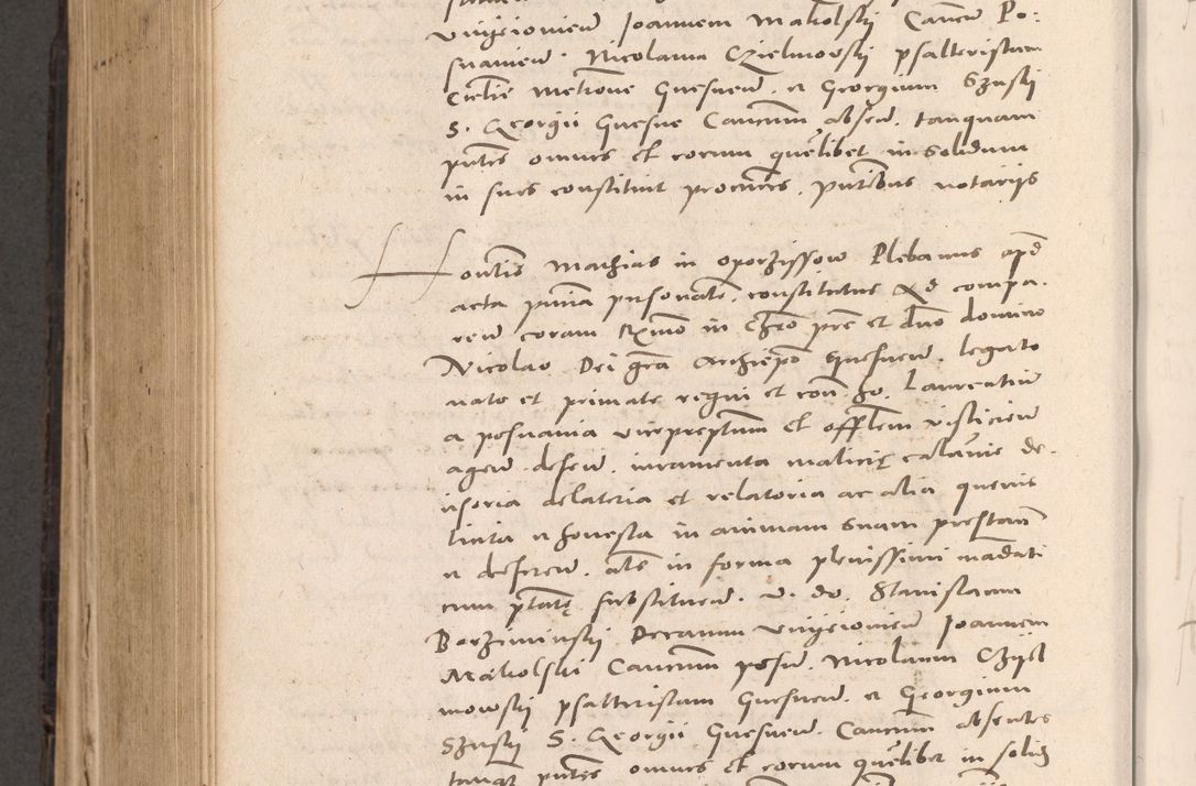 Zdjęcie nr 678 dla obiektu archiwalnego: Acta actorum causarum, sententiarum tam diffinitivarum quam interloquutoriarum, decretorum, obligationum, quietationum et constitutionum procuratorum coram reverendo domino Stanislao Schlomovski praeposito Calissiensi, archidiacono Sandecensi, canonico vicarioque in spiritualibus generali Cracocoviensi ad annum Domini millesimum quingentesimum quinquagesimum sextum, cuius indicatio quatuor decima, pontificatus sanctissimi in Christo patris domini Pauli divina providencia pape quarti anno ipsius
