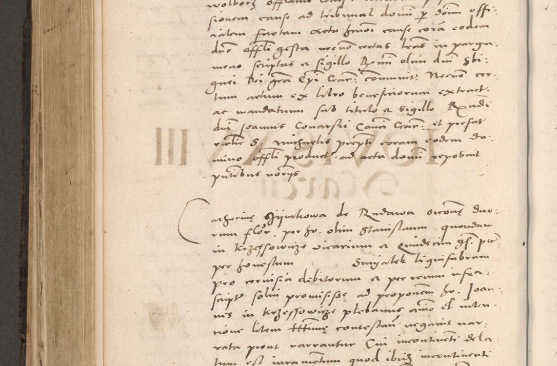 Zdjęcie nr 670 dla obiektu archiwalnego: Acta actorum causarum, sententiarum tam diffinitivarum quam interloquutoriarum, decretorum, obligationum, quietationum et constitutionum procuratorum coram reverendo domino Stanislao Schlomovski praeposito Calissiensi, archidiacono Sandecensi, canonico vicarioque in spiritualibus generali Cracocoviensi ad annum Domini millesimum quingentesimum quinquagesimum sextum, cuius indicatio quatuor decima, pontificatus sanctissimi in Christo patris domini Pauli divina providencia pape quarti anno ipsius