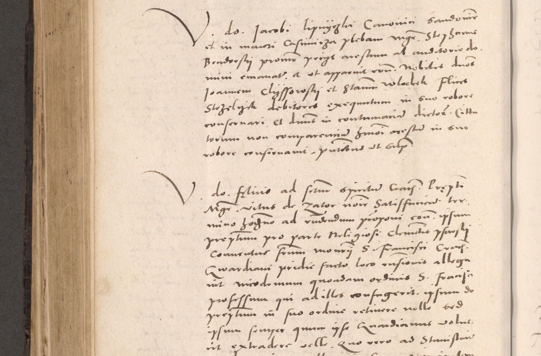 Zdjęcie nr 652 dla obiektu archiwalnego: Acta actorum causarum, sententiarum tam diffinitivarum quam interloquutoriarum, decretorum, obligationum, quietationum et constitutionum procuratorum coram reverendo domino Stanislao Schlomovski praeposito Calissiensi, archidiacono Sandecensi, canonico vicarioque in spiritualibus generali Cracocoviensi ad annum Domini millesimum quingentesimum quinquagesimum sextum, cuius indicatio quatuor decima, pontificatus sanctissimi in Christo patris domini Pauli divina providencia pape quarti anno ipsius