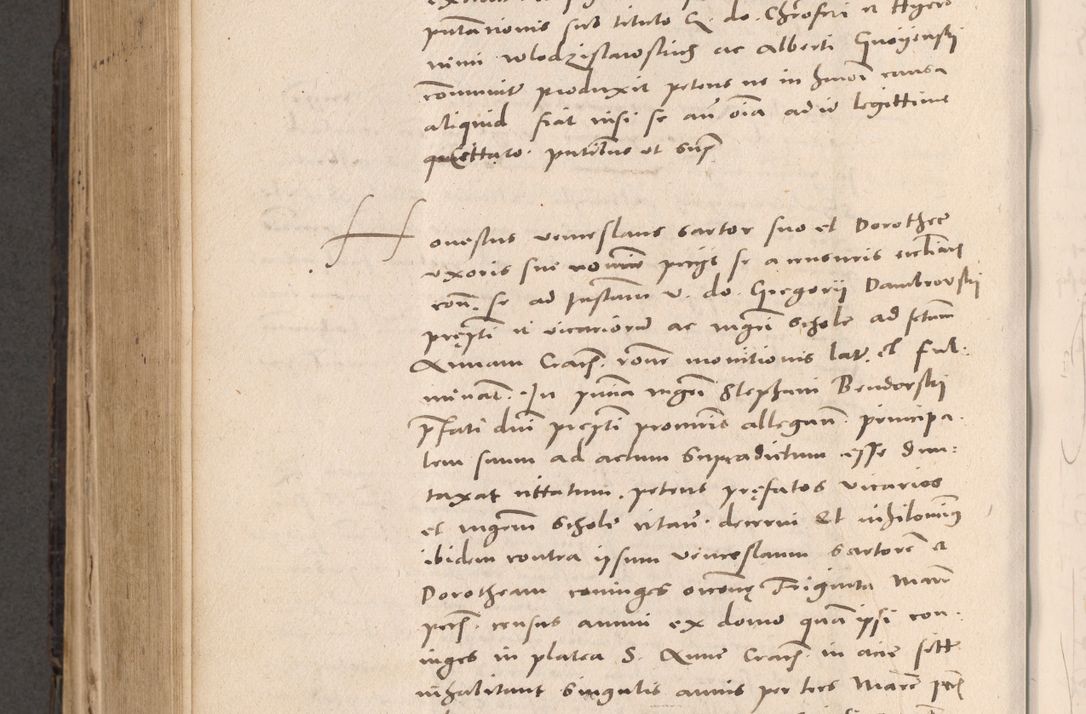 Zdjęcie nr 650 dla obiektu archiwalnego: Acta actorum causarum, sententiarum tam diffinitivarum quam interloquutoriarum, decretorum, obligationum, quietationum et constitutionum procuratorum coram reverendo domino Stanislao Schlomovski praeposito Calissiensi, archidiacono Sandecensi, canonico vicarioque in spiritualibus generali Cracocoviensi ad annum Domini millesimum quingentesimum quinquagesimum sextum, cuius indicatio quatuor decima, pontificatus sanctissimi in Christo patris domini Pauli divina providencia pape quarti anno ipsius