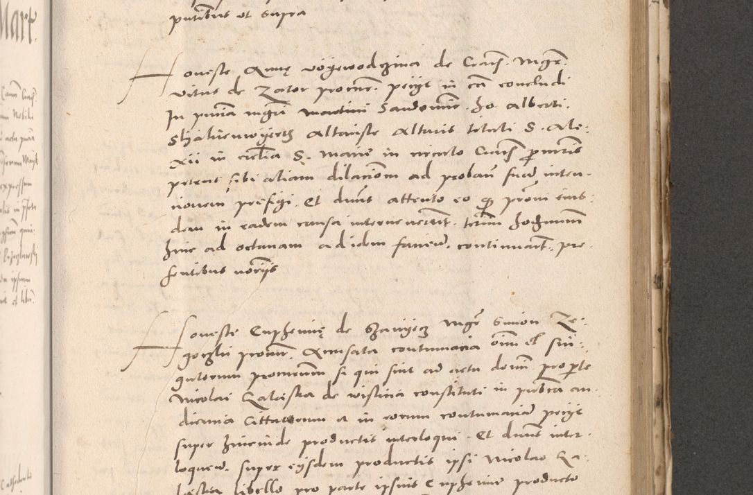 Zdjęcie nr 649 dla obiektu archiwalnego: Acta actorum causarum, sententiarum tam diffinitivarum quam interloquutoriarum, decretorum, obligationum, quietationum et constitutionum procuratorum coram reverendo domino Stanislao Schlomovski praeposito Calissiensi, archidiacono Sandecensi, canonico vicarioque in spiritualibus generali Cracocoviensi ad annum Domini millesimum quingentesimum quinquagesimum sextum, cuius indicatio quatuor decima, pontificatus sanctissimi in Christo patris domini Pauli divina providencia pape quarti anno ipsius