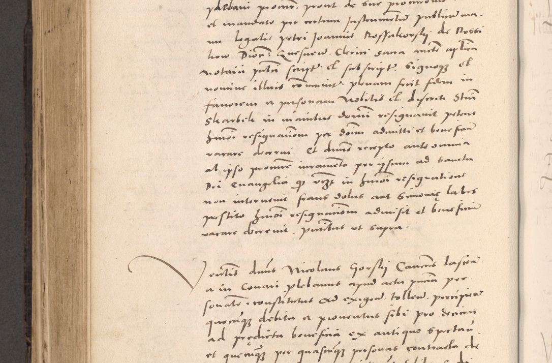 Zdjęcie nr 646 dla obiektu archiwalnego: Acta actorum causarum, sententiarum tam diffinitivarum quam interloquutoriarum, decretorum, obligationum, quietationum et constitutionum procuratorum coram reverendo domino Stanislao Schlomovski praeposito Calissiensi, archidiacono Sandecensi, canonico vicarioque in spiritualibus generali Cracocoviensi ad annum Domini millesimum quingentesimum quinquagesimum sextum, cuius indicatio quatuor decima, pontificatus sanctissimi in Christo patris domini Pauli divina providencia pape quarti anno ipsius