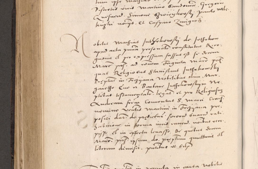 Zdjęcie nr 640 dla obiektu archiwalnego: Acta actorum causarum, sententiarum tam diffinitivarum quam interloquutoriarum, decretorum, obligationum, quietationum et constitutionum procuratorum coram reverendo domino Stanislao Schlomovski praeposito Calissiensi, archidiacono Sandecensi, canonico vicarioque in spiritualibus generali Cracocoviensi ad annum Domini millesimum quingentesimum quinquagesimum sextum, cuius indicatio quatuor decima, pontificatus sanctissimi in Christo patris domini Pauli divina providencia pape quarti anno ipsius