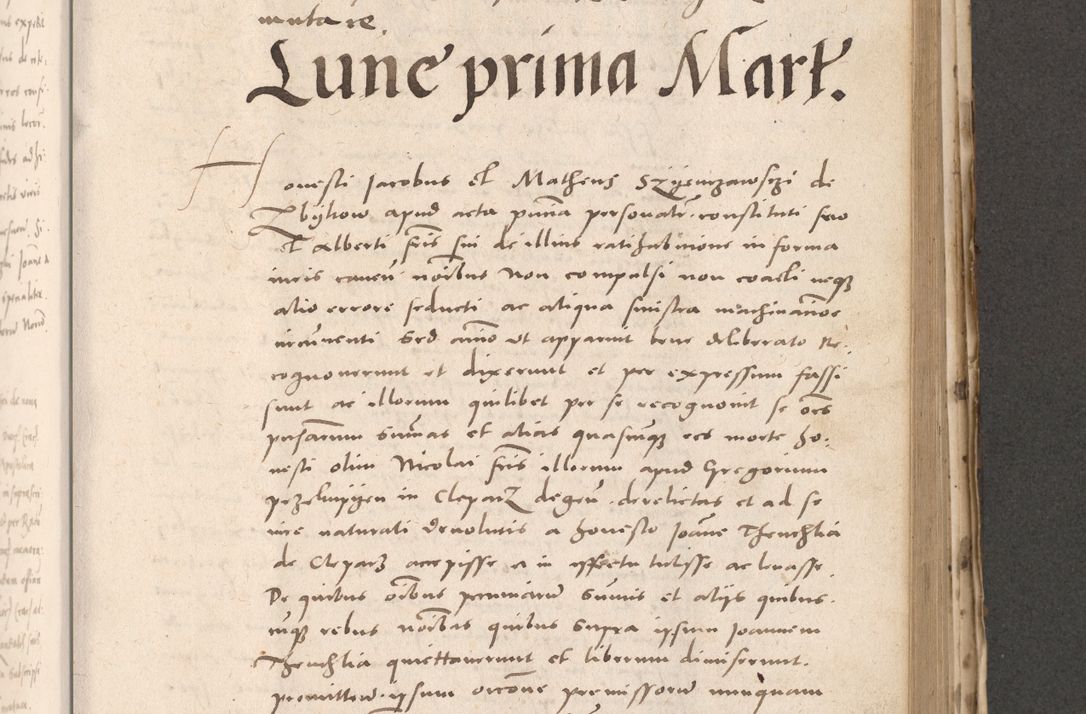 Zdjęcie nr 631 dla obiektu archiwalnego: Acta actorum causarum, sententiarum tam diffinitivarum quam interloquutoriarum, decretorum, obligationum, quietationum et constitutionum procuratorum coram reverendo domino Stanislao Schlomovski praeposito Calissiensi, archidiacono Sandecensi, canonico vicarioque in spiritualibus generali Cracocoviensi ad annum Domini millesimum quingentesimum quinquagesimum sextum, cuius indicatio quatuor decima, pontificatus sanctissimi in Christo patris domini Pauli divina providencia pape quarti anno ipsius