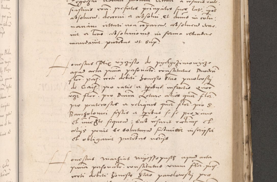 Zdjęcie nr 627 dla obiektu archiwalnego: Acta actorum causarum, sententiarum tam diffinitivarum quam interloquutoriarum, decretorum, obligationum, quietationum et constitutionum procuratorum coram reverendo domino Stanislao Schlomovski praeposito Calissiensi, archidiacono Sandecensi, canonico vicarioque in spiritualibus generali Cracocoviensi ad annum Domini millesimum quingentesimum quinquagesimum sextum, cuius indicatio quatuor decima, pontificatus sanctissimi in Christo patris domini Pauli divina providencia pape quarti anno ipsius
