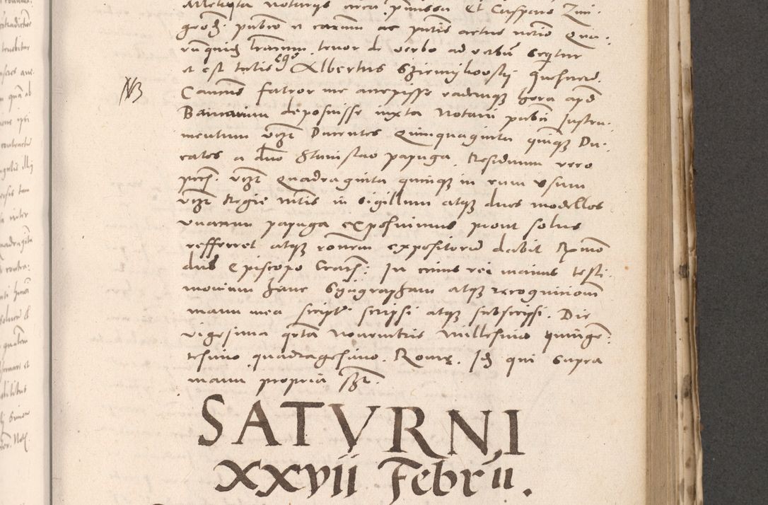 Zdjęcie nr 623 dla obiektu archiwalnego: Acta actorum causarum, sententiarum tam diffinitivarum quam interloquutoriarum, decretorum, obligationum, quietationum et constitutionum procuratorum coram reverendo domino Stanislao Schlomovski praeposito Calissiensi, archidiacono Sandecensi, canonico vicarioque in spiritualibus generali Cracocoviensi ad annum Domini millesimum quingentesimum quinquagesimum sextum, cuius indicatio quatuor decima, pontificatus sanctissimi in Christo patris domini Pauli divina providencia pape quarti anno ipsius