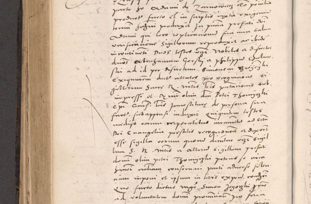 Zdjęcie nr 618 dla obiektu archiwalnego: Acta actorum causarum, sententiarum tam diffinitivarum quam interloquutoriarum, decretorum, obligationum, quietationum et constitutionum procuratorum coram reverendo domino Stanislao Schlomovski praeposito Calissiensi, archidiacono Sandecensi, canonico vicarioque in spiritualibus generali Cracocoviensi ad annum Domini millesimum quingentesimum quinquagesimum sextum, cuius indicatio quatuor decima, pontificatus sanctissimi in Christo patris domini Pauli divina providencia pape quarti anno ipsius