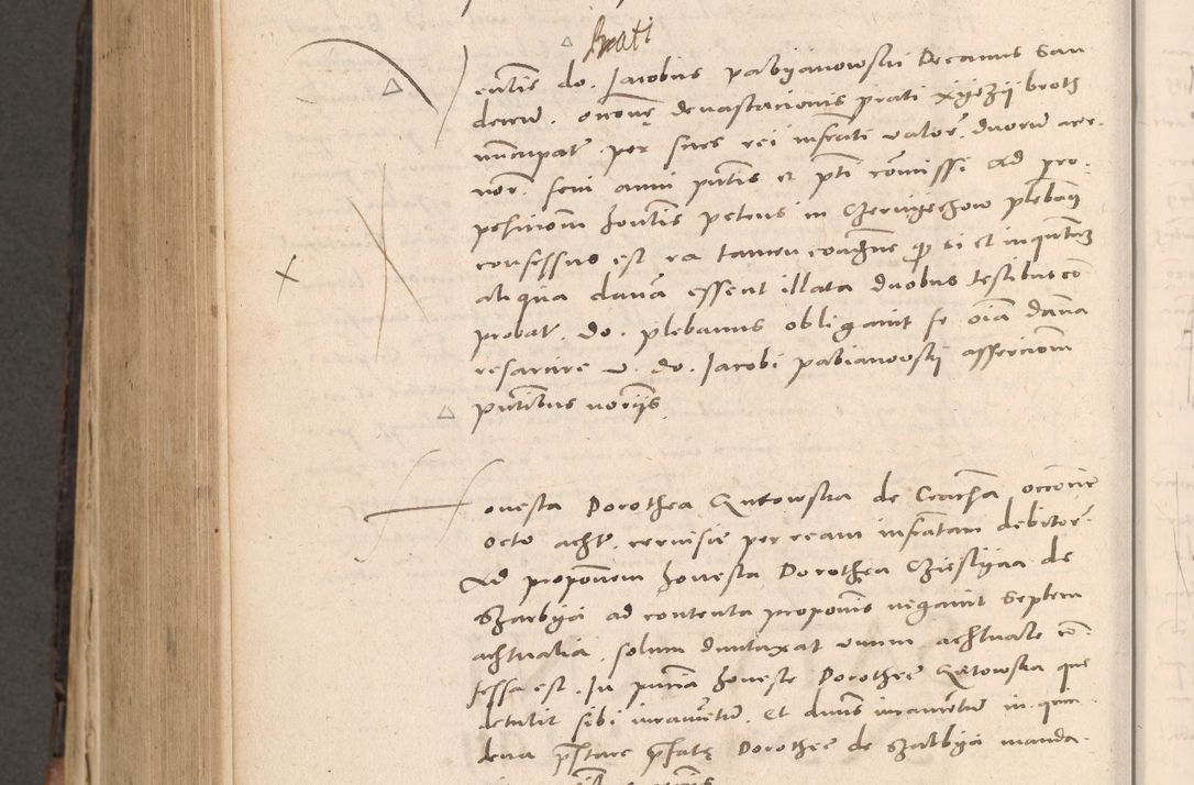 Zdjęcie nr 816 dla obiektu archiwalnego: Acta actorum causarum, sententiarum tam diffinitivarum quam interloquutoriarum, decretorum, obligationum, quietationum et constitutionum procuratorum coram reverendo domino Stanislao Schlomovski praeposito Calissiensi, archidiacono Sandecensi, canonico vicarioque in spiritualibus generali Cracocoviensi ad annum Domini millesimum quingentesimum quinquagesimum sextum, cuius indicatio quatuor decima, pontificatus sanctissimi in Christo patris domini Pauli divina providencia pape quarti anno ipsius